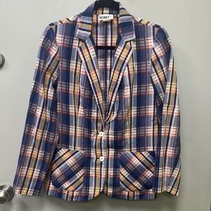 1970s Koret Searsucker Plaid Blazer